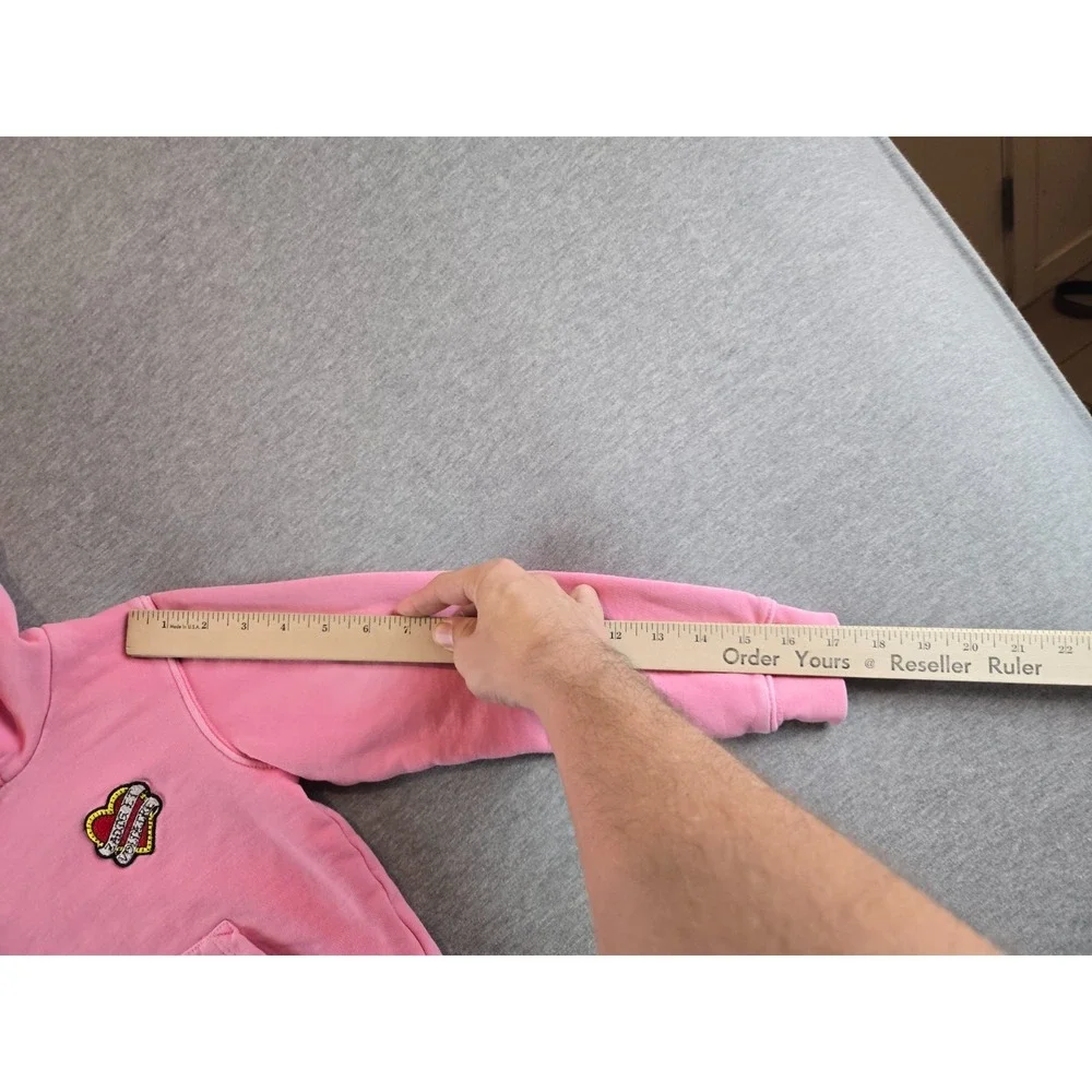 Zadig‎ & Voltaire Hoodie Girls 8 (M) Pink Justin Hear Embrodiered Logo Pullover